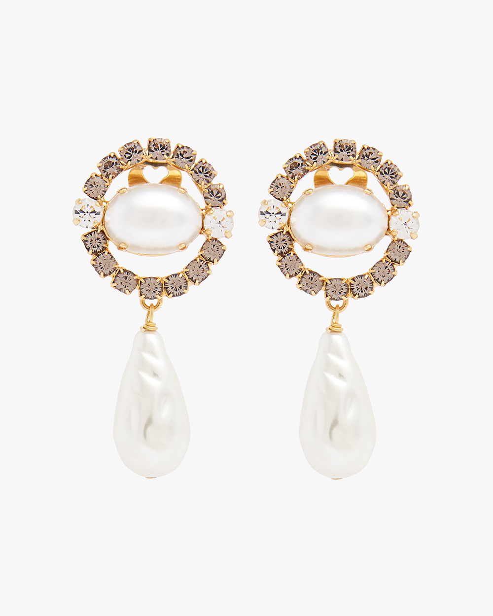 Crystal Pearl Drop Earrings